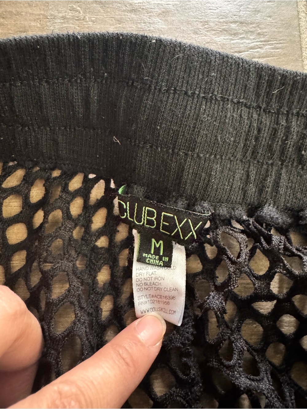 Club Exx Black Mesh Jogger Pants/Cover Up, Size M - Picture 2 of 5